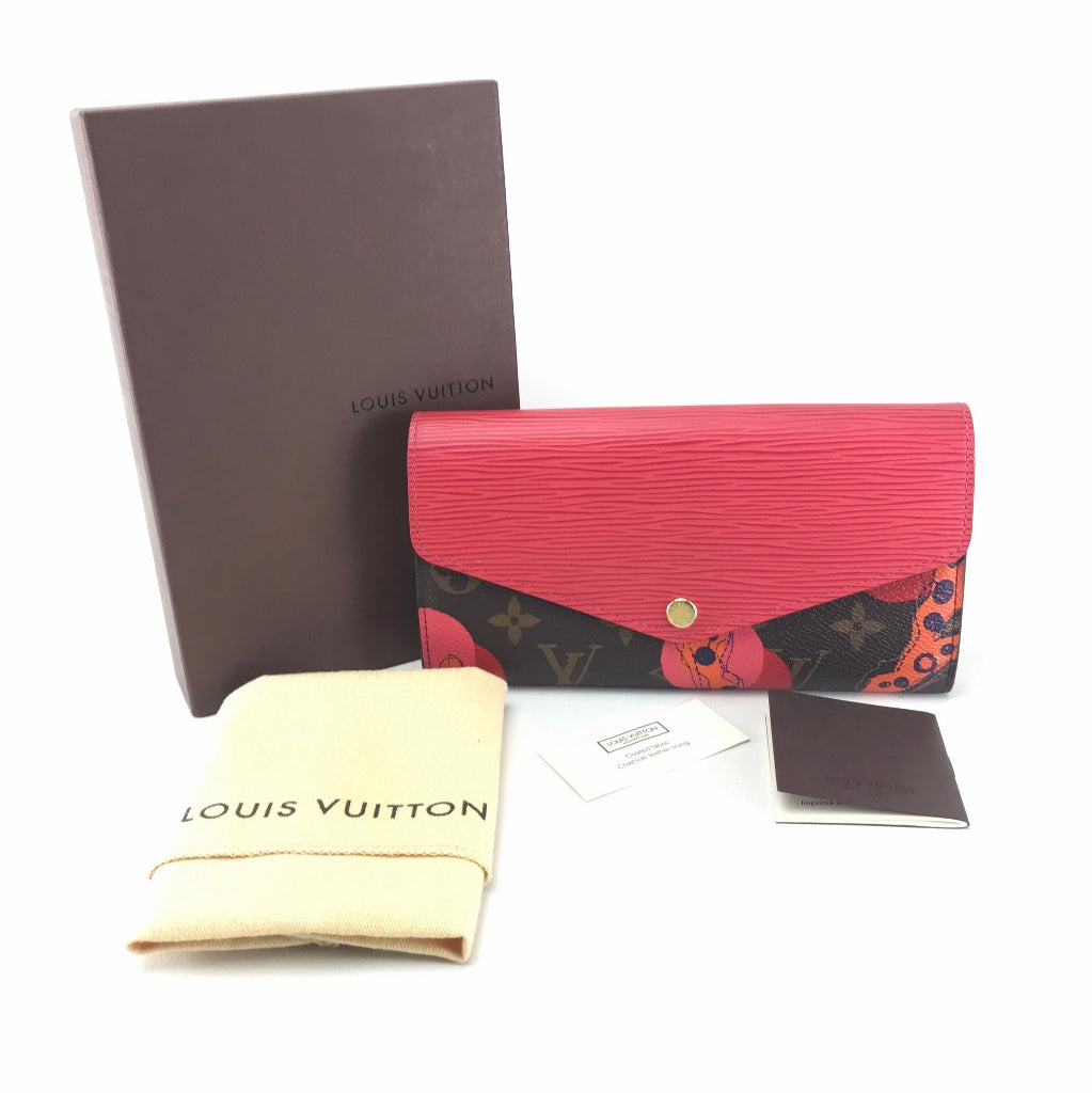 LOUIS VUITTON Folded wallet M60938 Monogram Canvas, Epi Leather multicolor Monogram epi Portefeuille Sarah Women Used Authentic