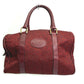 CELINE Boston Duffel bag Canvas / leather Red C Macadam Carriage vintage Women Used Authentic