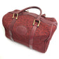 CELINE Boston Duffel bag Canvas / leather Red C Macadam Carriage vintage Women Used Authentic