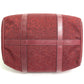 CELINE Boston Duffel bag Canvas / leather Red C Macadam Carriage vintage Women Used Authentic