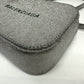 BALENCIAGA Shoulder Bag 552372 leather Silver logo Everyday camera bag Women Used Authentic