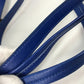 PRADA Handbag leather blue logo Crossbody ribbon Women Used Authentic