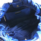 PRADA Handbag leather blue logo Crossbody ribbon Women Used Authentic