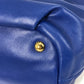 PRADA Handbag leather blue logo Crossbody ribbon Women Used Authentic