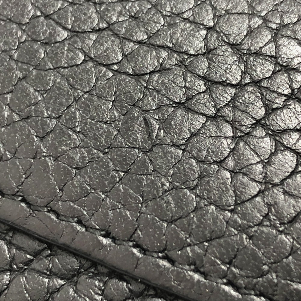 LOUIS VUITTON Long Wallet Purse M61248 Taurillon Clemence Leather black LV logo Portefeuille Capsine Women Used Authentic