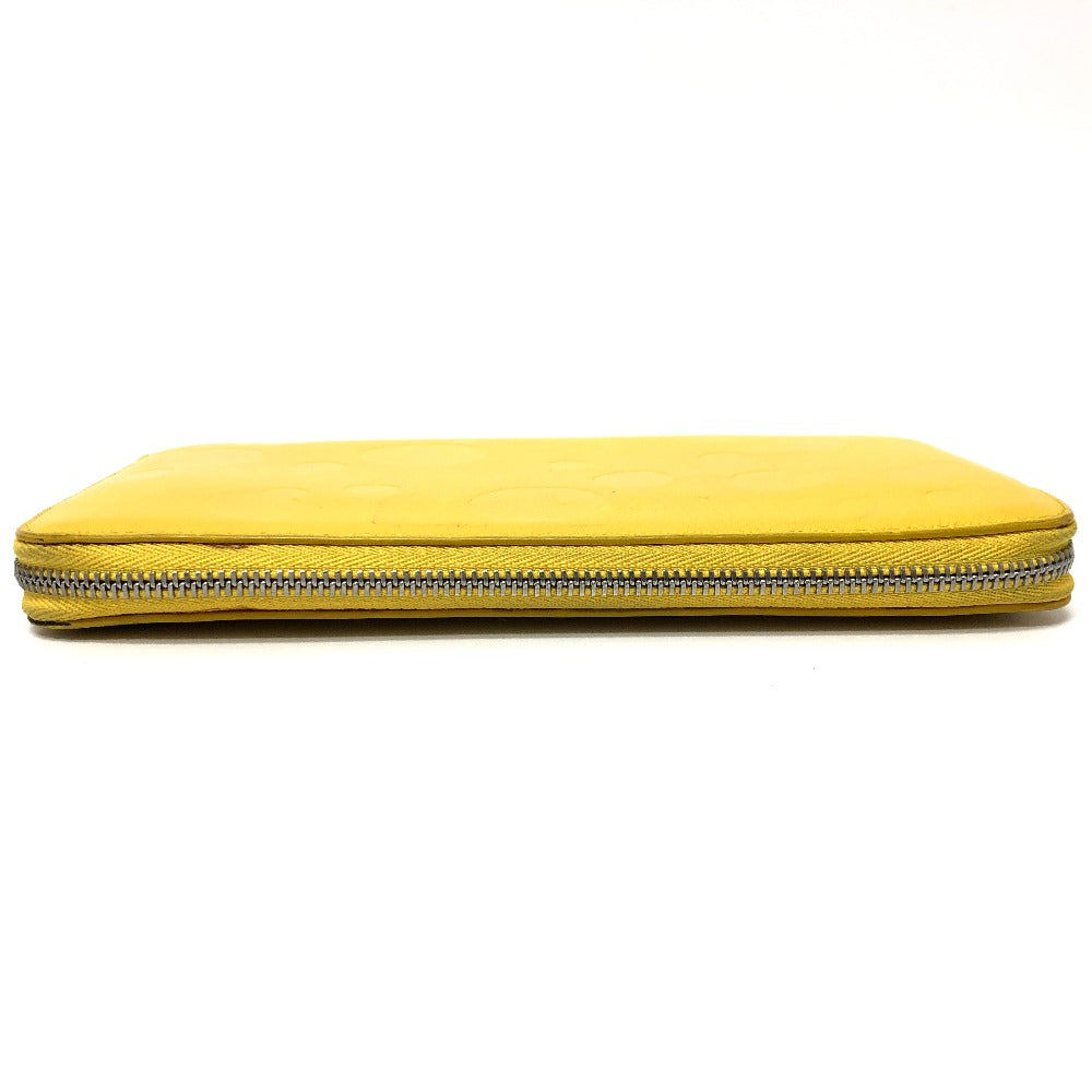 LOEWE Long Wallet Purse leather yellow anagram Women Used Authentic