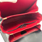 CELINE Shoulder Bag leather black logo accordion Women Used Authentic