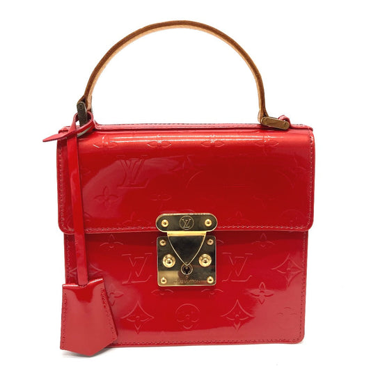 LOUIS VUITTON Handbag M91135 Monogram Vernis Red Monogram Vernis Spring Street PM Women Used Authentic