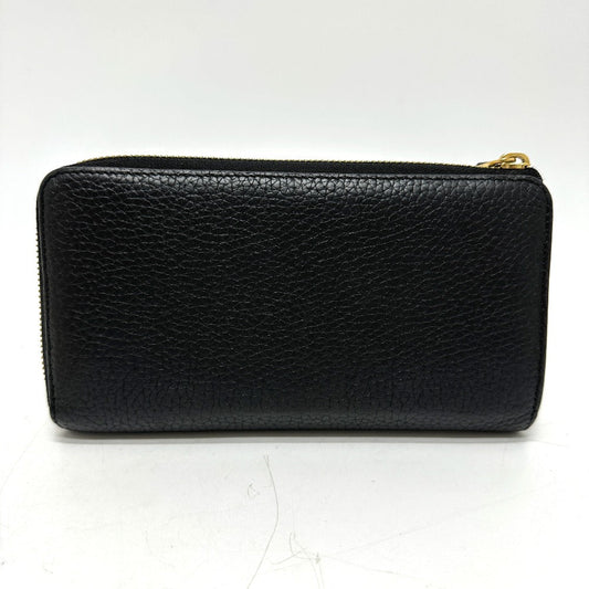 LOUIS VUITTON Long Wallet Purse M63102 Taurillon Clemence Leather black Portefeuille comet Women Used Authentic