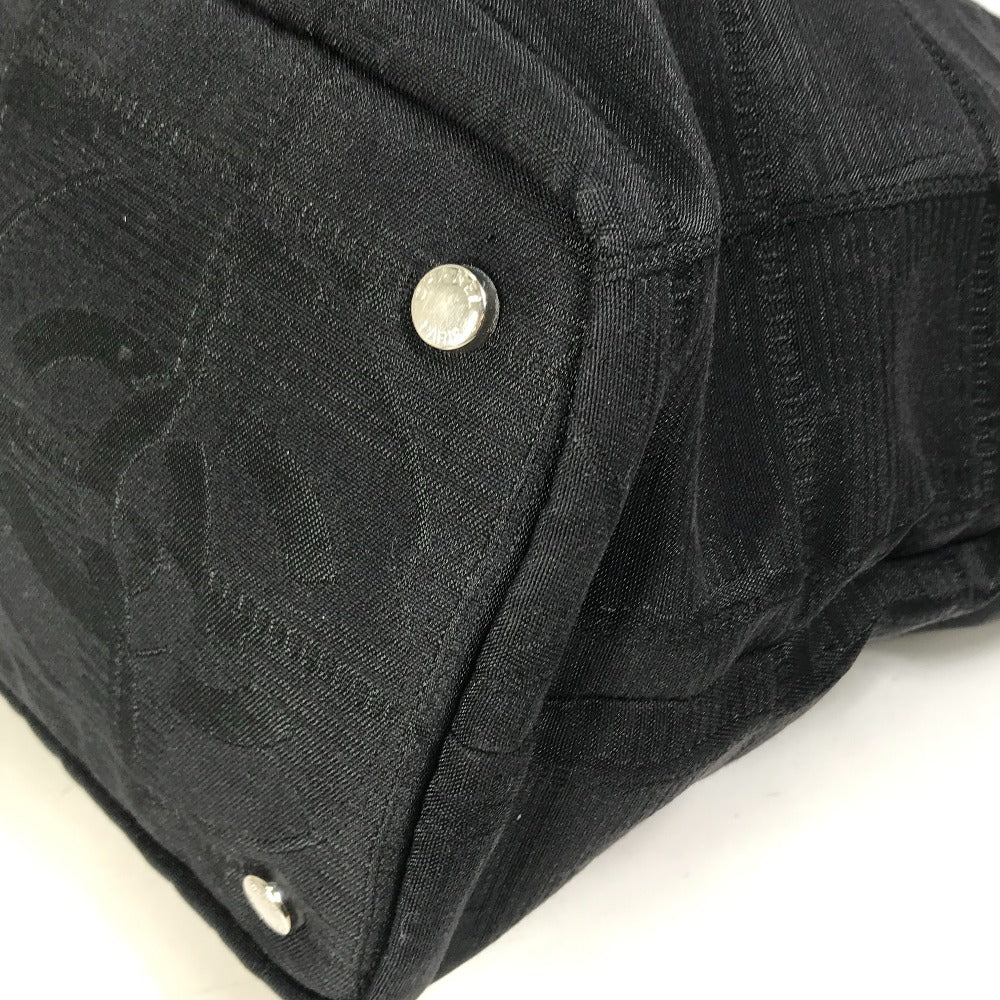 CHANEL Tote Bag A15991 Nylon / leather black CC COCO Mark New Travel Line MM Women Used Authentic