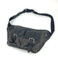 BURBERRY Sling bag Wool, Leather Gray type Black label Waist bag mens Used Authentic