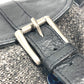 BURBERRY Sling bag Wool, Leather Gray type Black label Waist bag mens Used Authentic