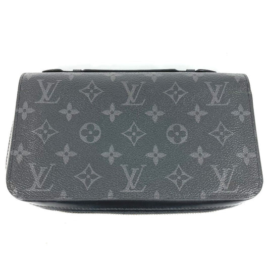 LOUIS VUITTON Long Wallet Purse M61698 Monogram Eclipse Canvas black Monogram Eclipse Zippy XL mens Used Authentic