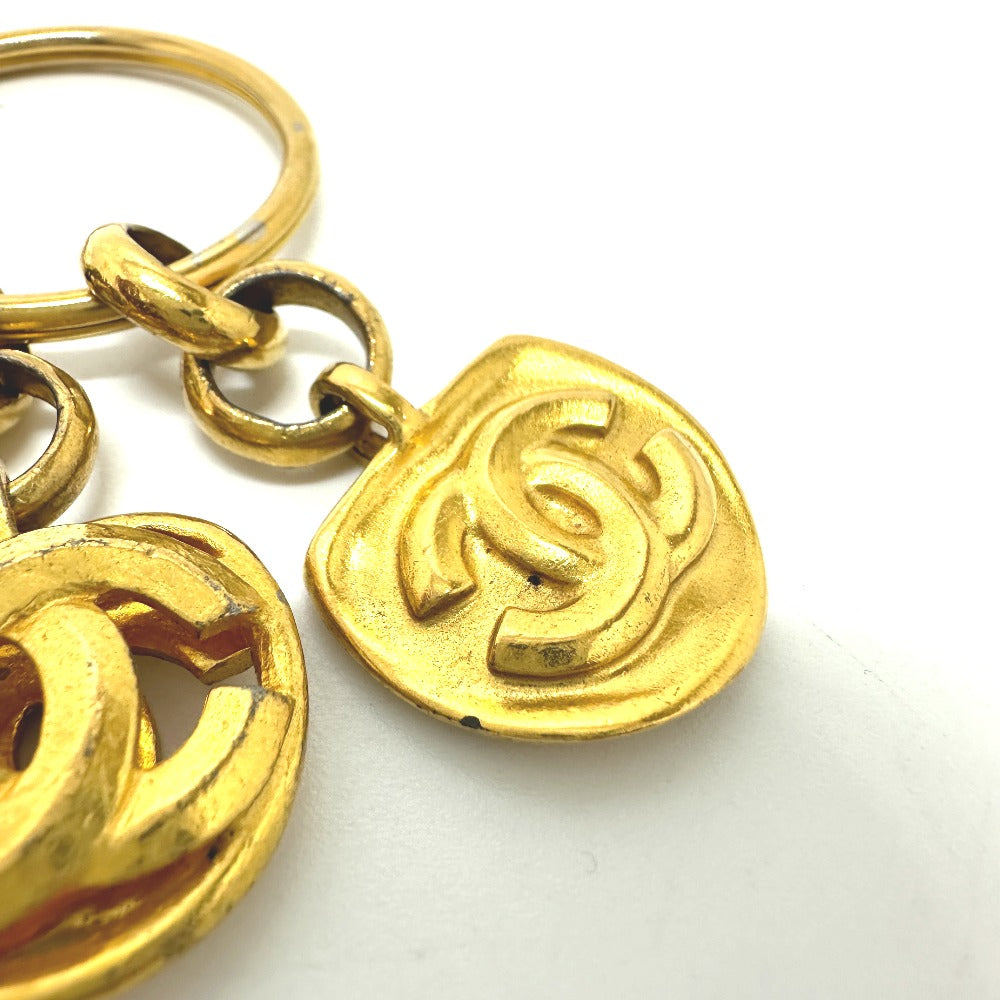CHANEL charm Gold Plated gold COCO Mark vintage Women Used Authentic