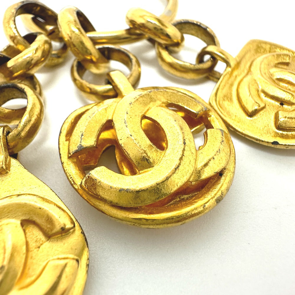 CHANEL charm Gold Plated gold COCO Mark vintage Women Used Authentic