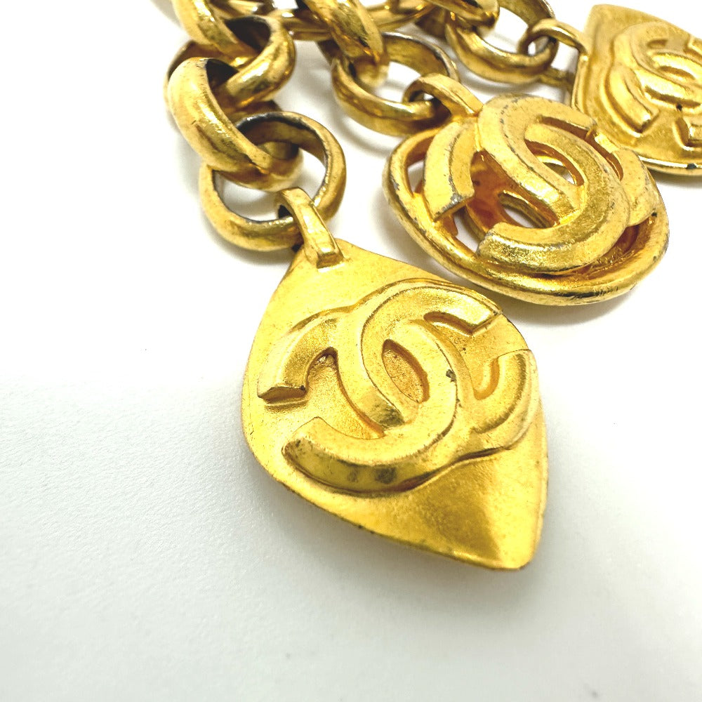 CHANEL charm Gold Plated gold COCO Mark vintage Women Used Authentic