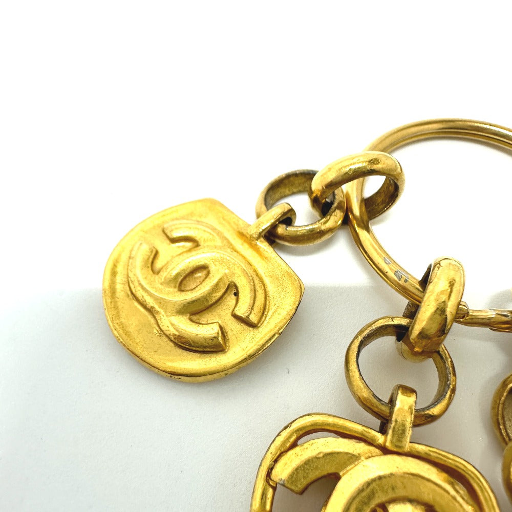 CHANEL charm Gold Plated gold COCO Mark vintage Women Used Authentic