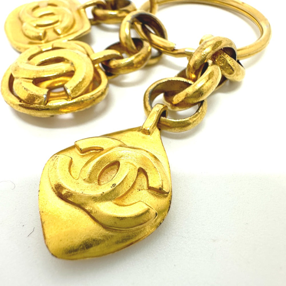 CHANEL charm Gold Plated gold COCO Mark vintage Women Used Authentic