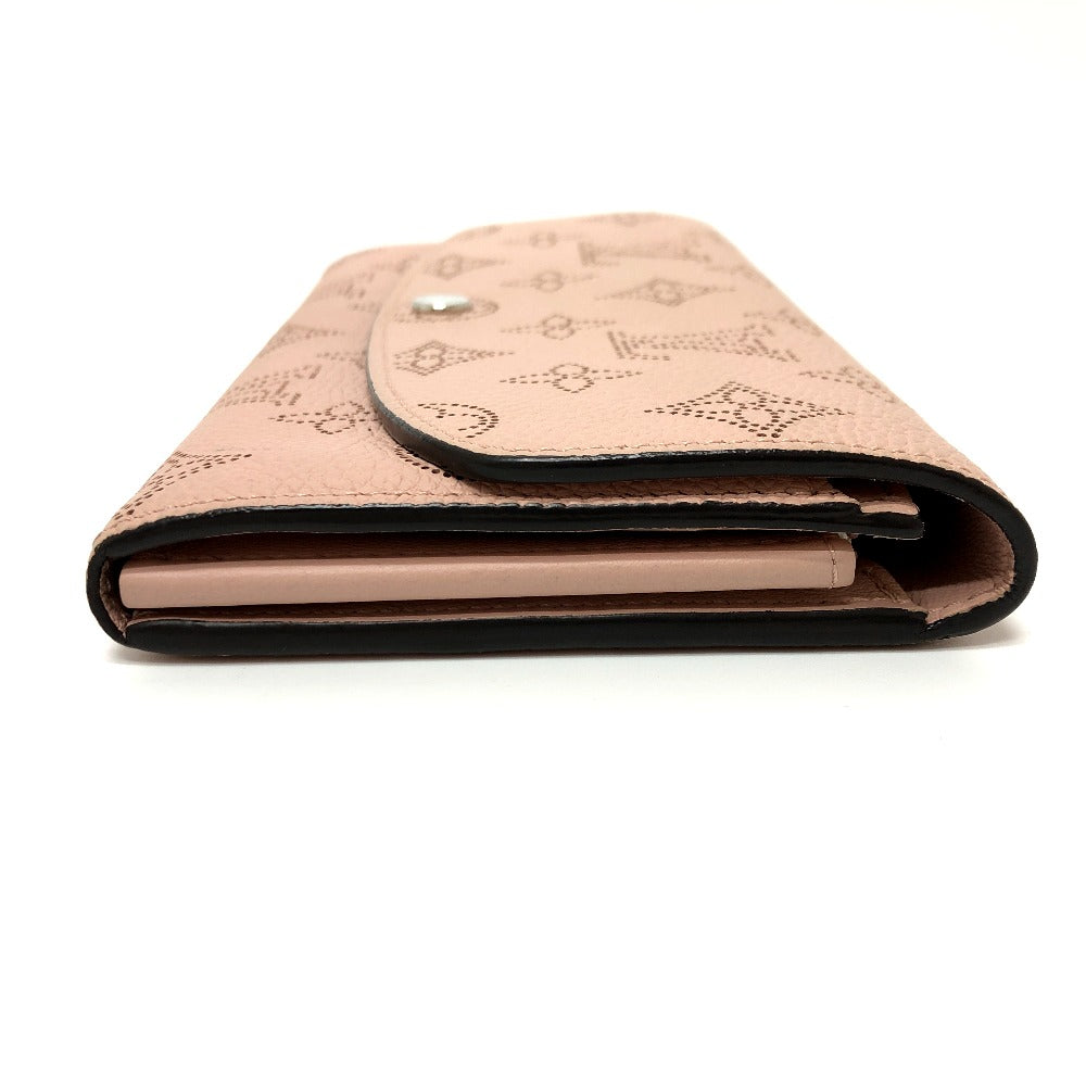 LOUIS VUITTON Long Wallet Purse M60145 Monogram Mahina pink Monogram Mahina Portefeuille Iris Women Used Authentic