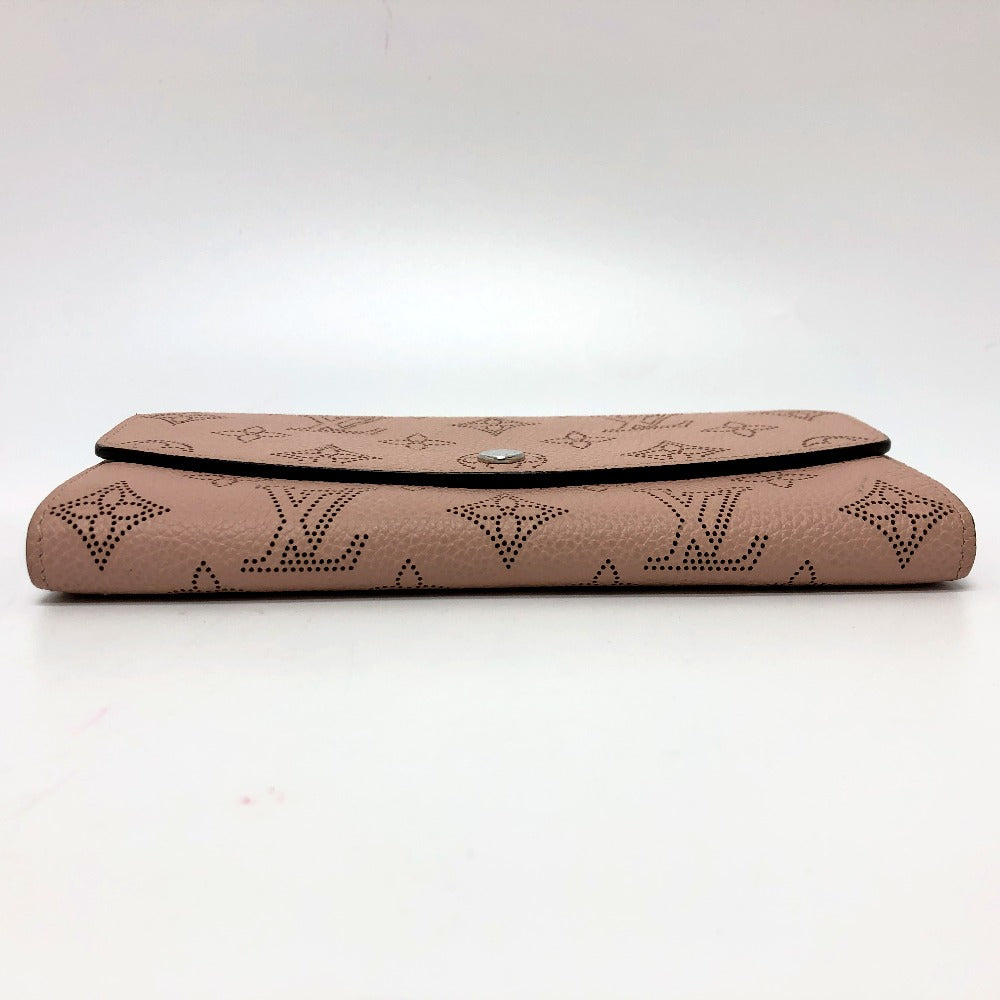 LOUIS VUITTON Long Wallet Purse M60145 Monogram Mahina pink Monogram Mahina Portefeuille Iris Women Used Authentic