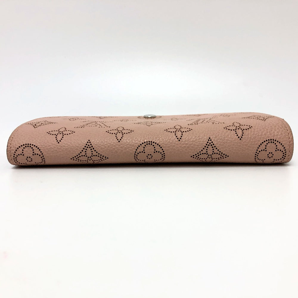 LOUIS VUITTON Long Wallet Purse M60145 Monogram Mahina pink Monogram Mahina Portefeuille Iris Women Used Authentic