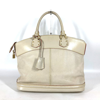 LOUIS VUITTON Handbag M91874 Suhari leather white Suhari LockitMM Women Used Authentic