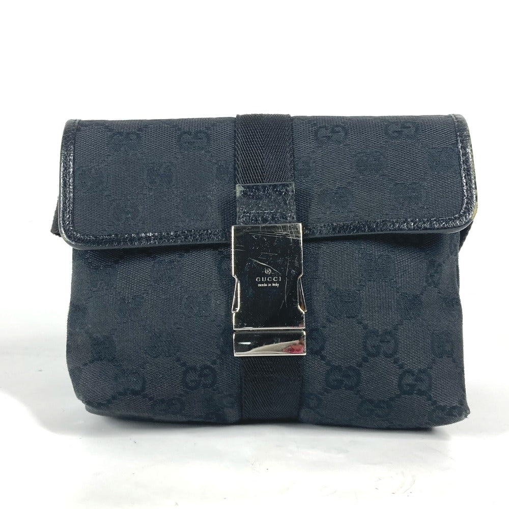 GUCCI Sling bag 131236 GG canvas / leather black cross GG unisex(Unisex) Used Authentic
