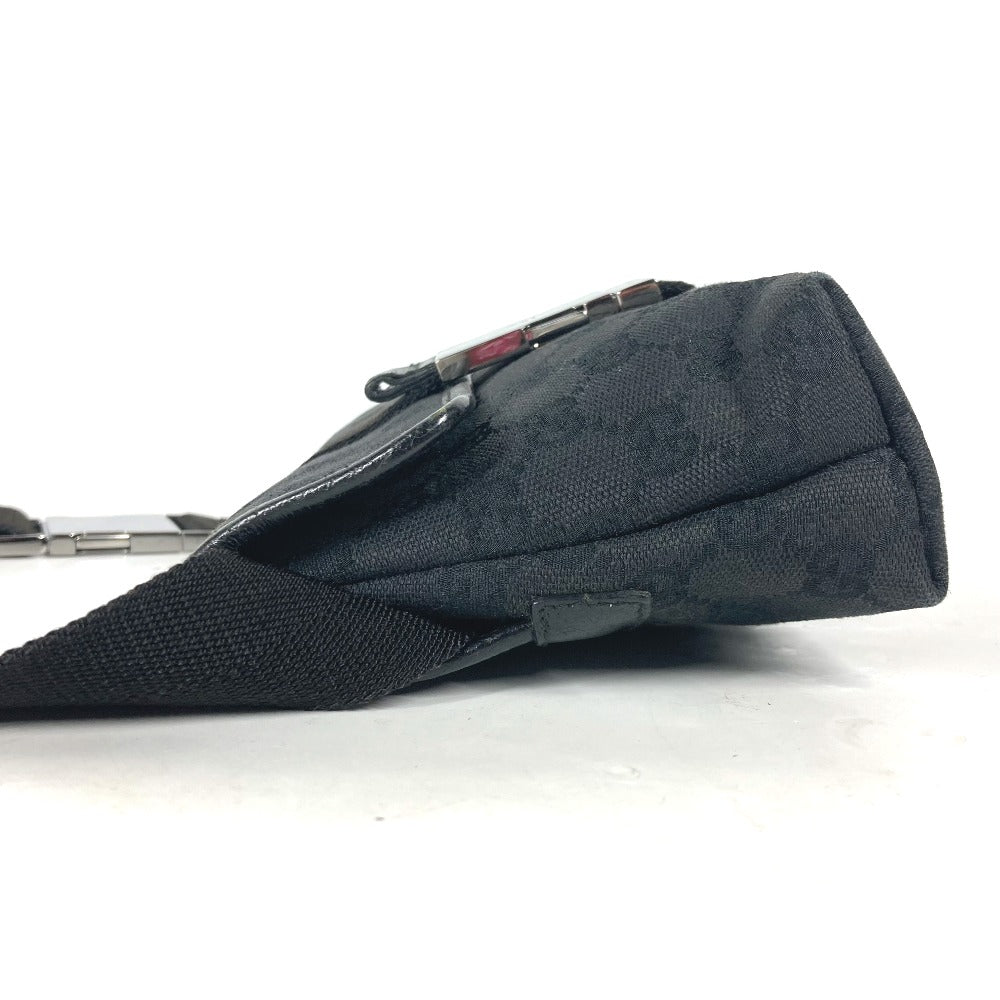 GUCCI Sling bag 131236 GG canvas / leather black cross GG unisex(Unisex) Used Authentic