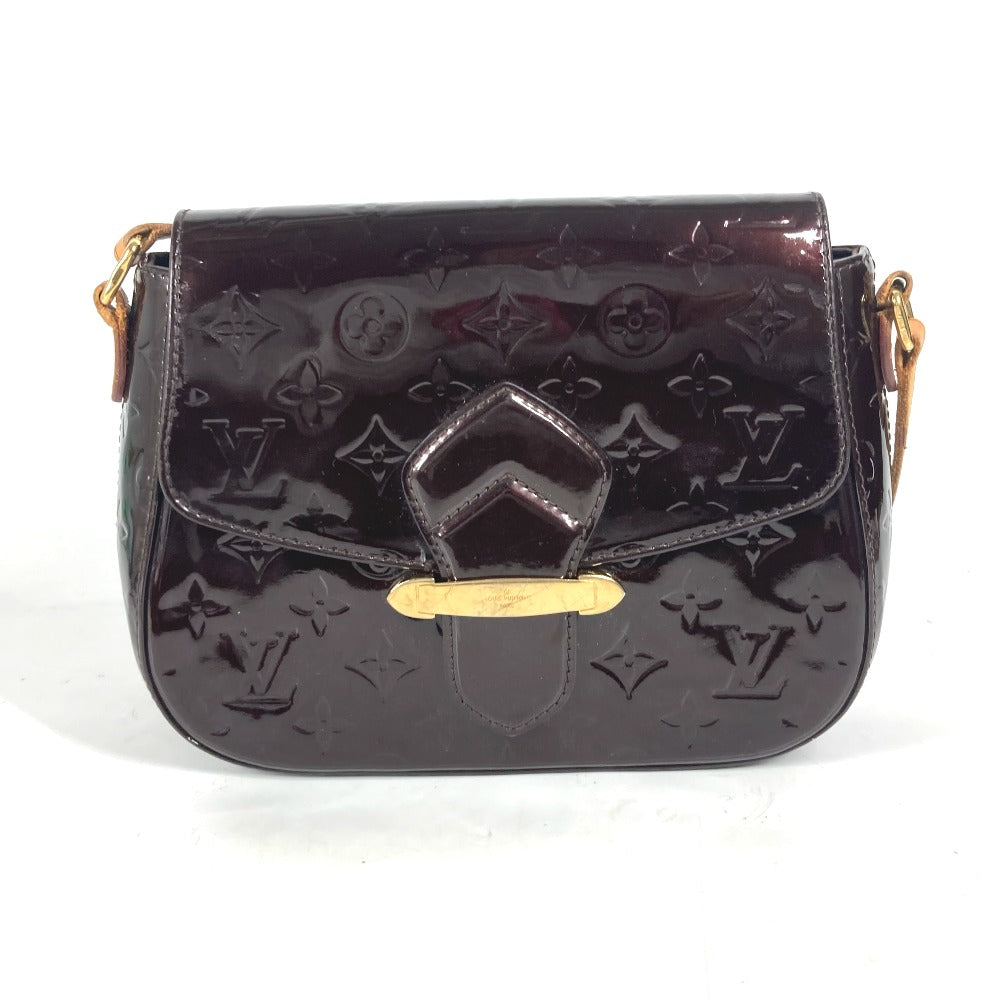 LOUIS VUITTON Shoulder Bag M91704 Monogram Vernis purple Monogram Vernis Bell flower PM Women Used Authentic