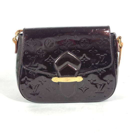 LOUIS VUITTON Shoulder Bag M91704 Monogram Vernis purple Monogram Vernis Bell flower PM Women Used Authentic