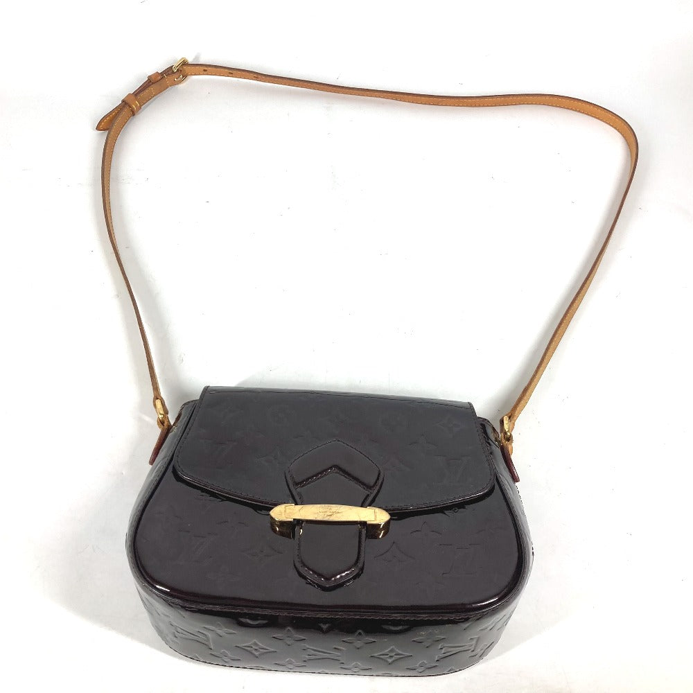 LOUIS VUITTON Shoulder Bag M91704 Monogram Vernis purple Monogram Vernis Bell flower PM Women Used Authentic