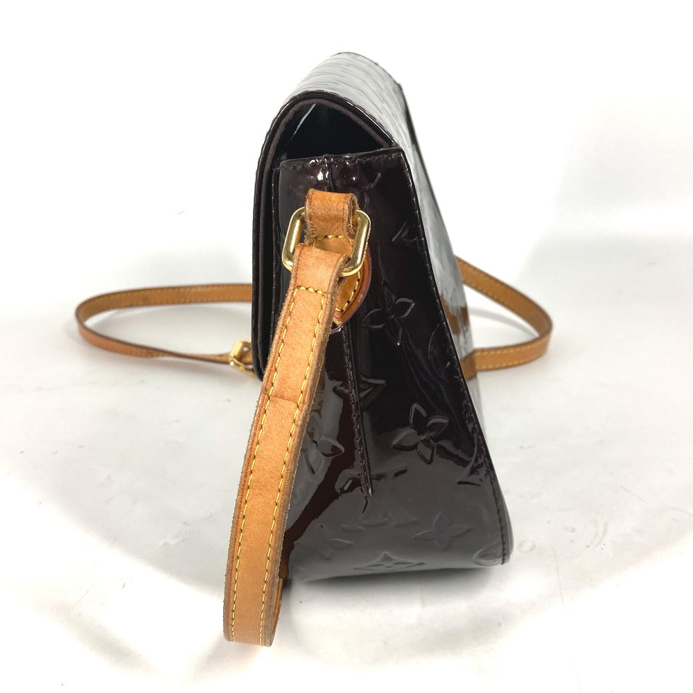 LOUIS VUITTON Shoulder Bag M91704 Monogram Vernis purple Monogram Vernis Bell flower PM Women Used Authentic