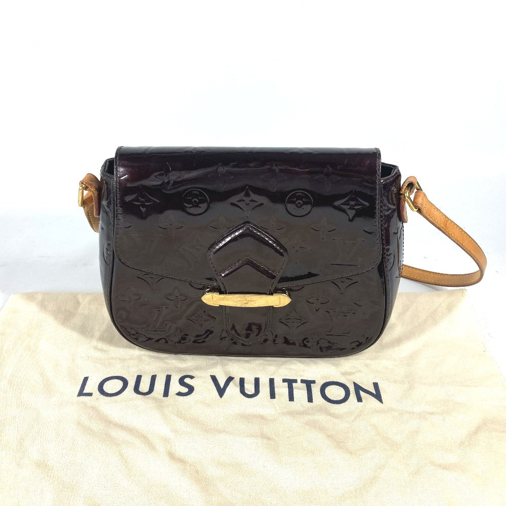 LOUIS VUITTON Shoulder Bag M91704 Monogram Vernis purple Monogram Vernis Bell flower PM Women Used Authentic