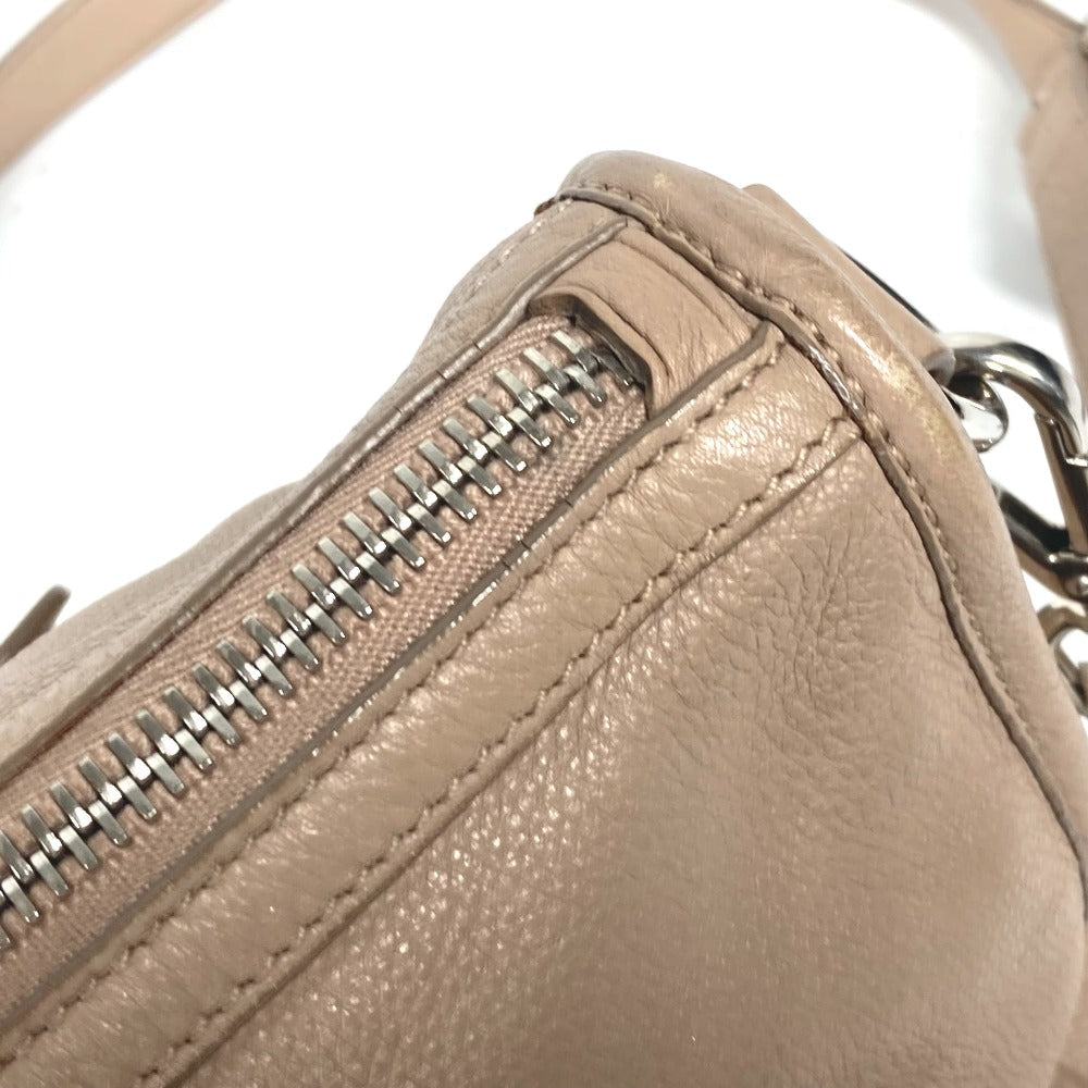 PRADA Handbag leather beige 2WAY bag Shoulder Bag logo