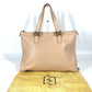 FENDI Handbag leather beige FF logo Women Used Authentic