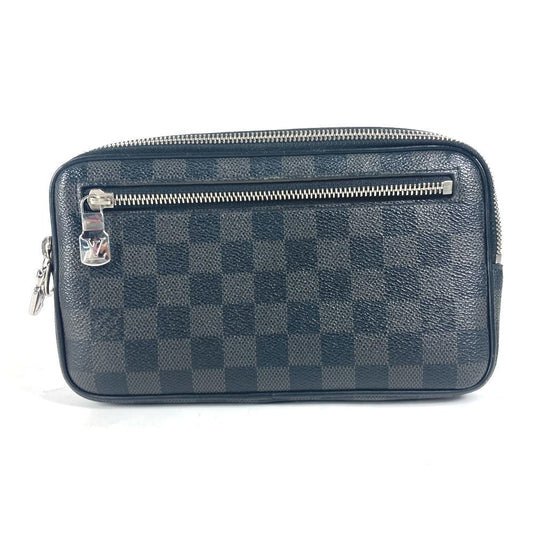LOUIS VUITTON business bag N60182 Damier Grafitto Canvas black Damier Grafitte Alpha clutch unisex(Unisex) Used Authentic