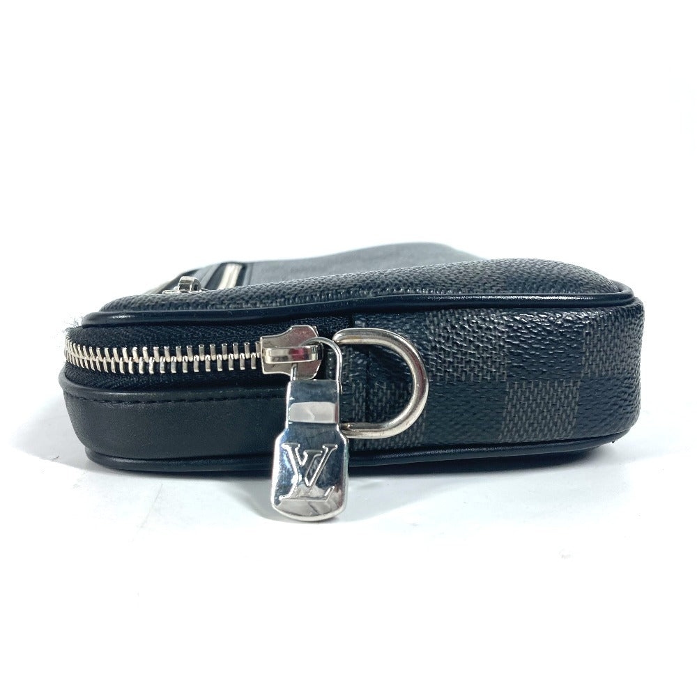 LOUIS VUITTON business bag N60182 Damier Grafitto Canvas black Damier Grafitte Alpha clutch unisex(Unisex) Used Authentic