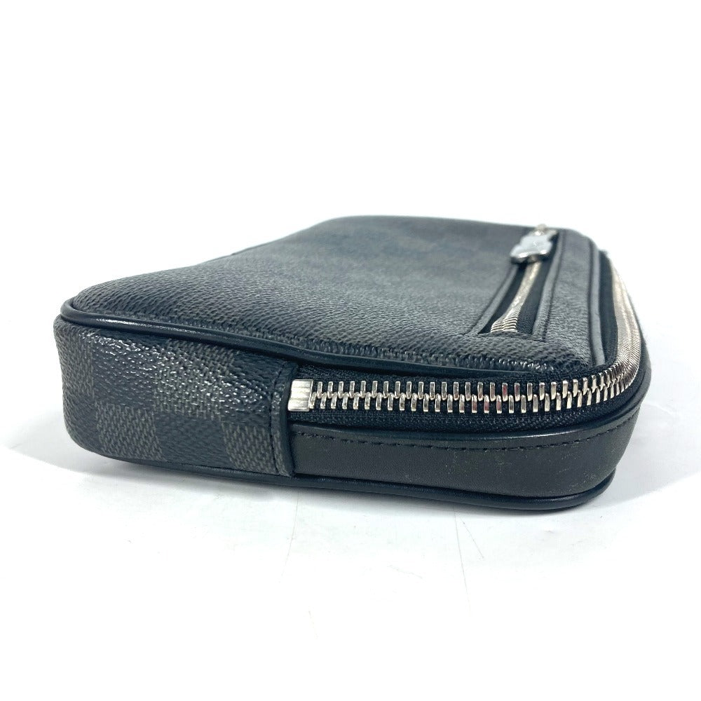 LOUIS VUITTON business bag N60182 Damier Grafitto Canvas black Damier Grafitte Alpha clutch unisex(Unisex) Used Authentic