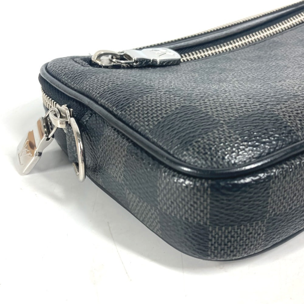 LOUIS VUITTON business bag N60182 Damier Grafitto Canvas black Damier Grafitte Alpha clutch unisex(Unisex) Used Authentic