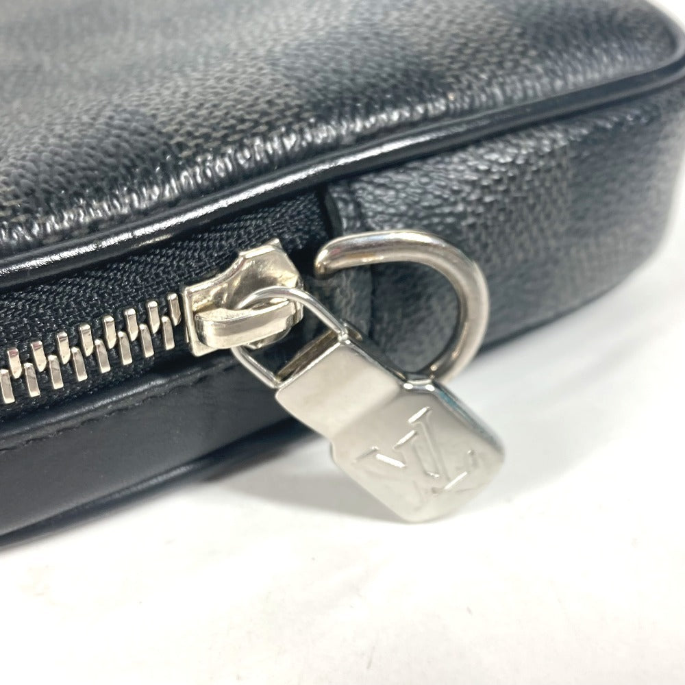 LOUIS VUITTON business bag N60182 Damier Grafitto Canvas black Damier Grafitte Alpha clutch unisex(Unisex) Used Authentic