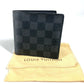 LOUIS VUITTON Folded wallet N62664 Damier Grafitto Canvas black Damier Grafitte Portefeuille Marco unisex(Unisex) Used Authentic
