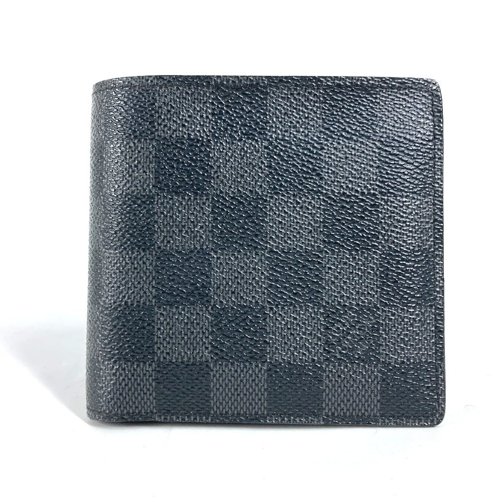 LOUIS VUITTON Folded wallet N62664 Damier Grafitto Canvas black Damier Grafitte Portefeuille Marco unisex(Unisex) Used Authentic