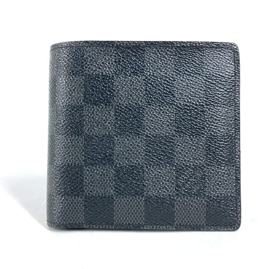LOUIS VUITTON Folded wallet N62664 Damier Grafitto Canvas black Damier Grafitte Portefeuille Marco unisex(Unisex) Used Authentic