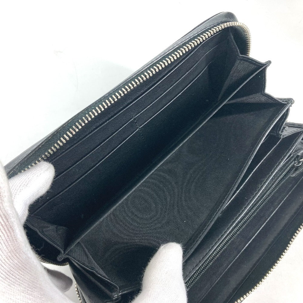 GUCCI Long Wallet Purse 278635 leather black GG Micro Guccisima unisex(Unisex) Used Authentic