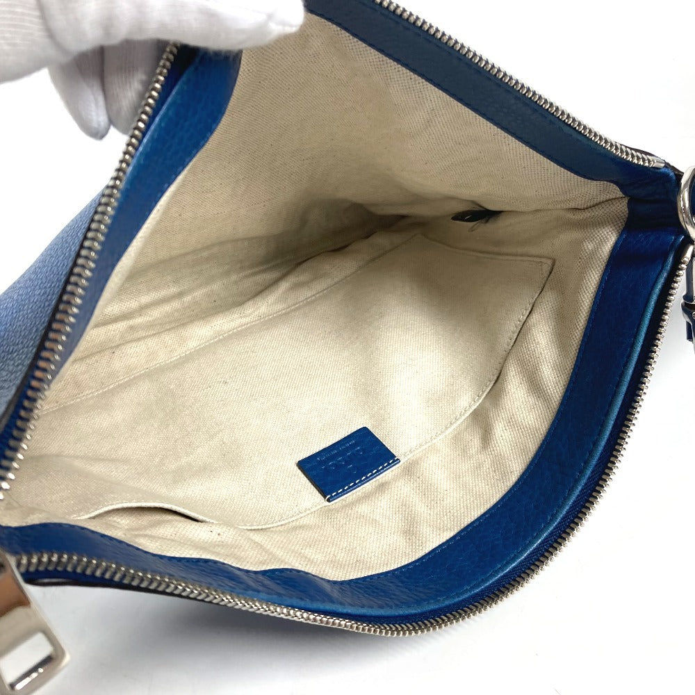 GUCCI business bag 322054 leather blue GG Interlocking G unisex(Unisex) Used Authentic