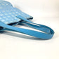CHANEL Shoulder Bag A15991 Nylon jacquard / leather blue New Travel Line MM