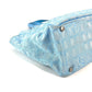 CHANEL Shoulder Bag A15991 Nylon jacquard / leather blue New Travel Line MM