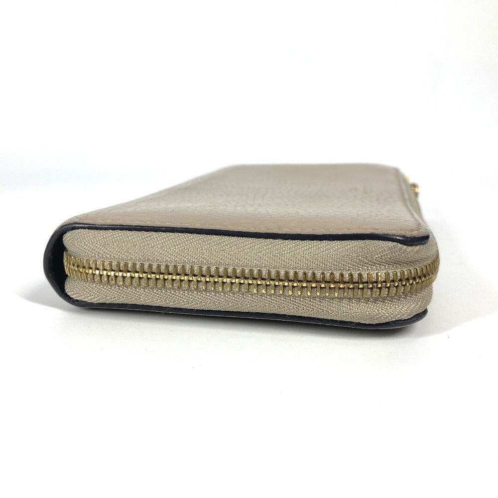 LOUIS VUITTON Long Wallet Purse M63104 Taurillon Clemence Leather beige Portefeuille comet