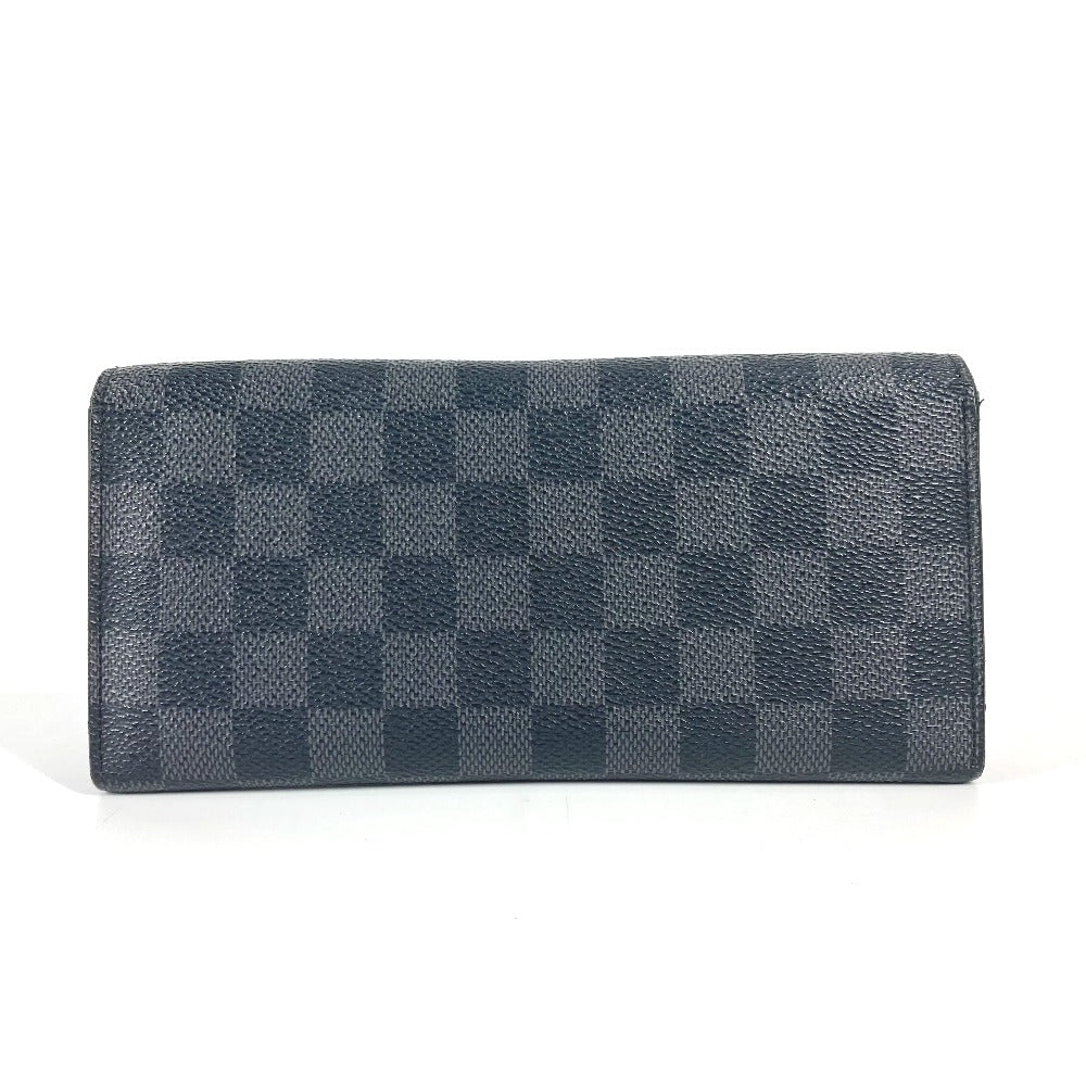 LOUIS VUITTON Long Wallet Purse N63084 Damier Grafitto Canvas black Damier Grafitte Portefeuille Ron Modular