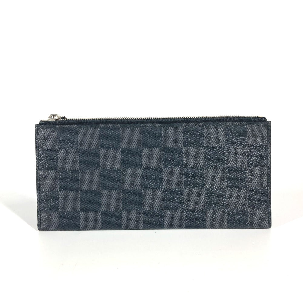 LOUIS VUITTON Long Wallet Purse N63084 Damier Grafitto Canvas black Damier Grafitte Portefeuille Ron Modular